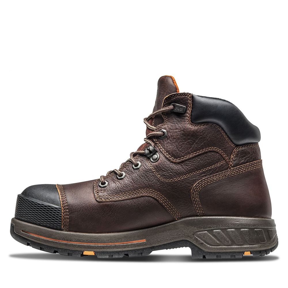 Timberland Mens Work Boots PRO® Helix HD 6\" Met Guard Comp Toe - Brown/Black - India UF2359147